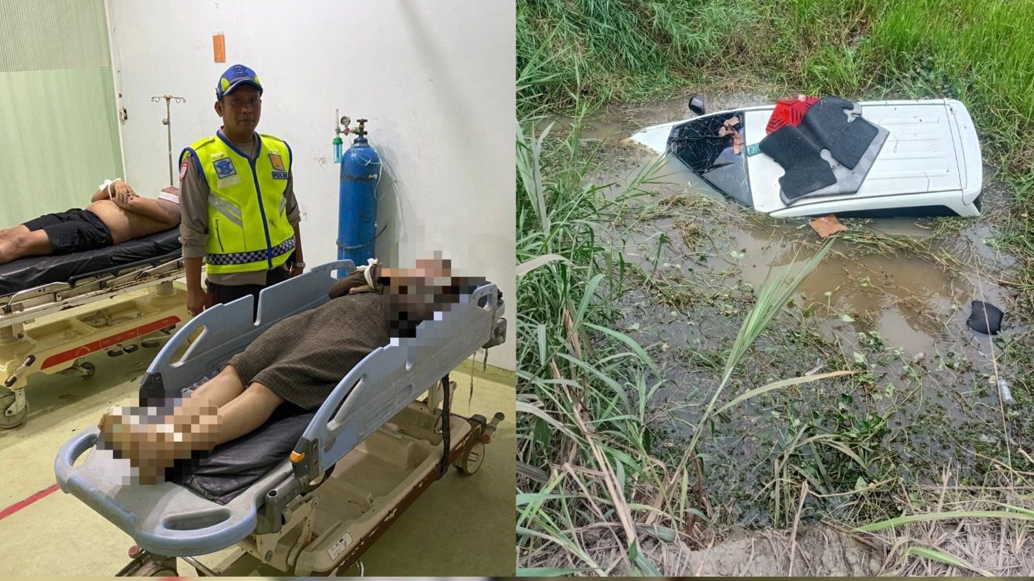 Mobil Terjun ke Sungai di Sergai, Dua Orang Tewas